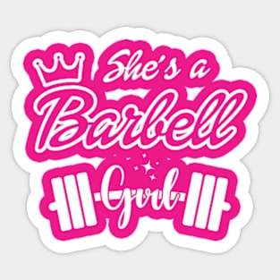 She's a BARBELL Girl Sticker